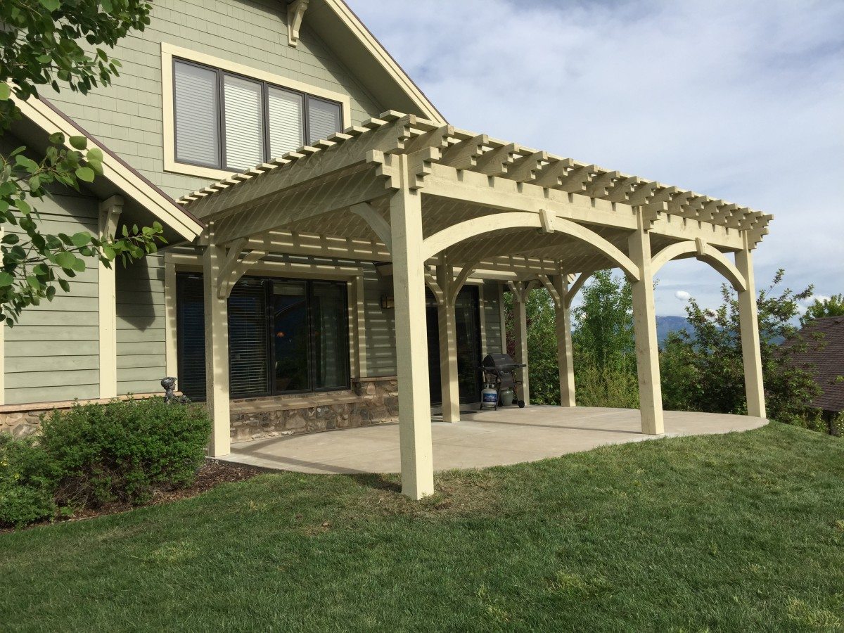 pergola custom stain trim