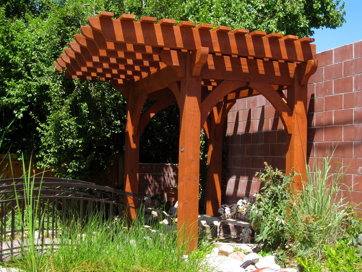 cantilever roof timber pergola kit