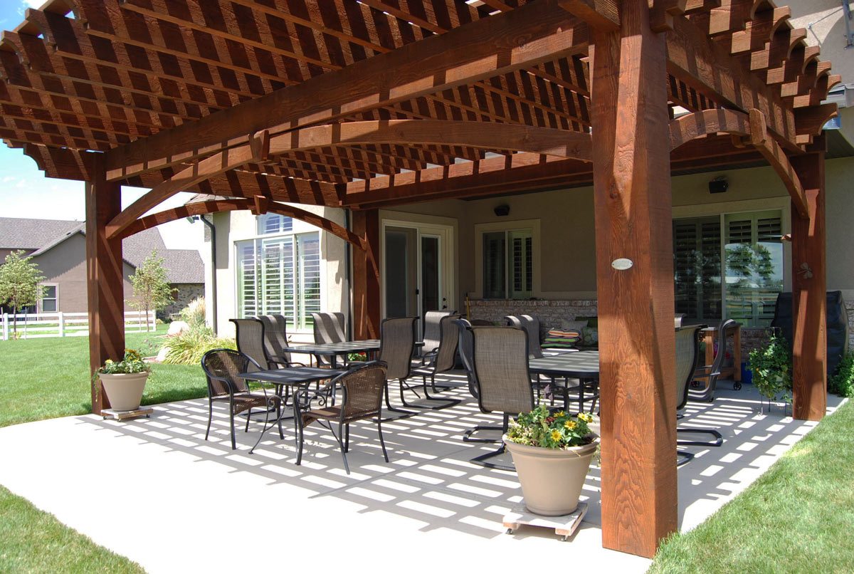 cantilever roof timber frame pergola kit