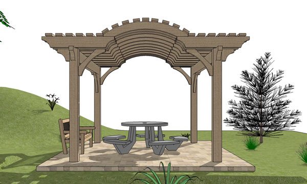 Barrel top pergola