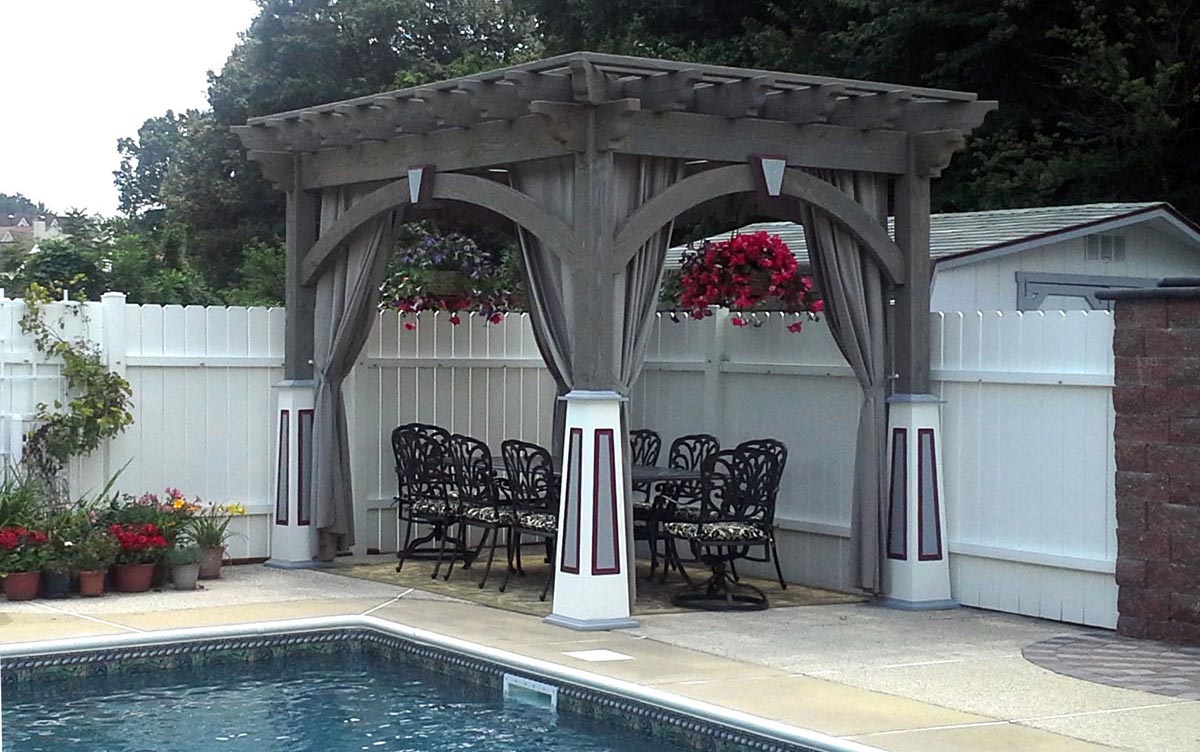 shade pool custom pergola