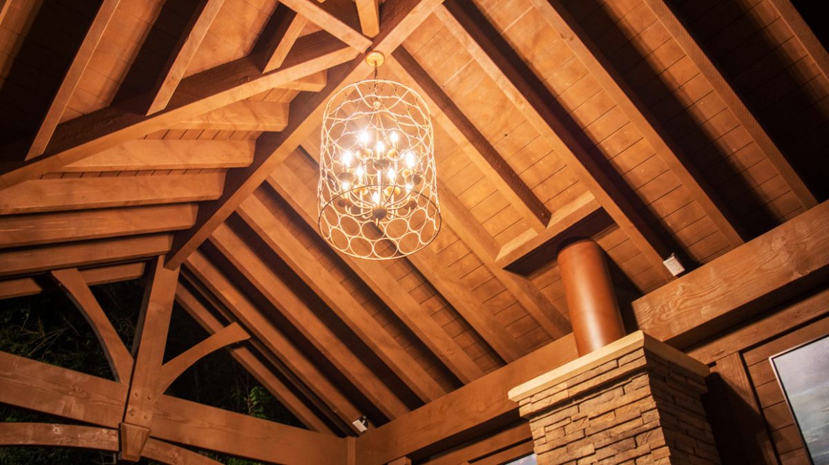 gable roof pavilion chandelier