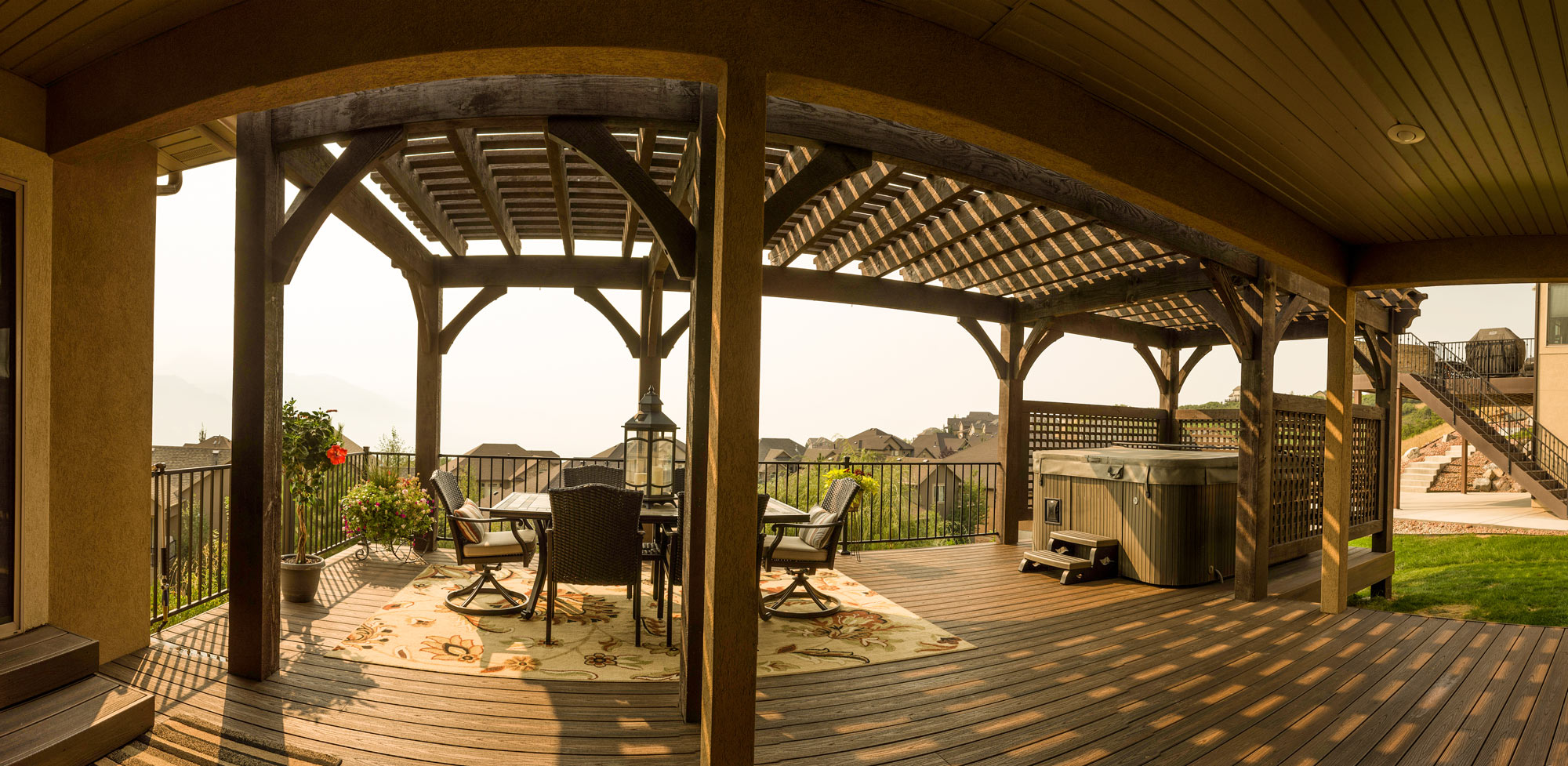 trellis walls deck pergola